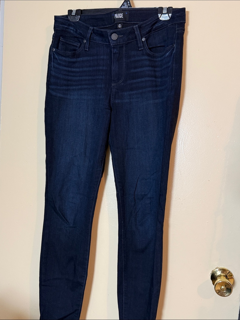 PAIGE Dark Indigo Skinny Jeans